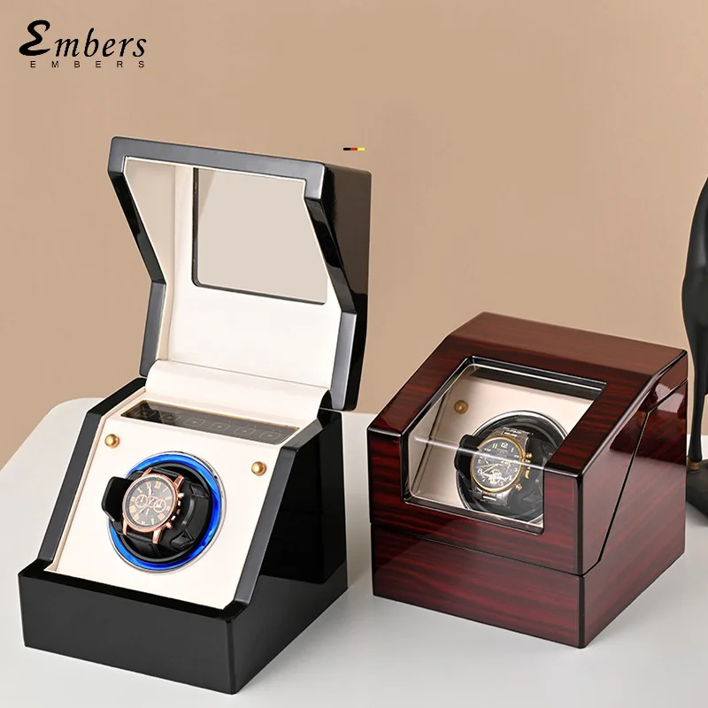 Embers 2023 Ново устройство за навиване на часа с един слот и 2 слота, wooden шейкър, кутия за часовници, управлението, лукс