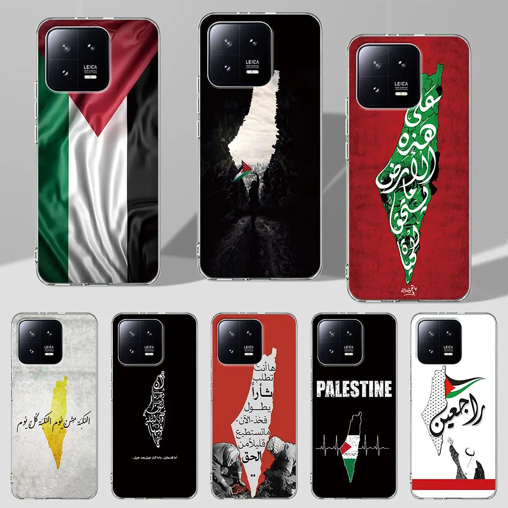 Карта на Палестина, Арабски Калъф за Xiaomi Mi 12T 11T 13 11 Lite 5G 10T 9 9T 12 12X 11i 8 Note 10 Pro CC9 A2 A3 CC9E, Калъф за телефон от TPU