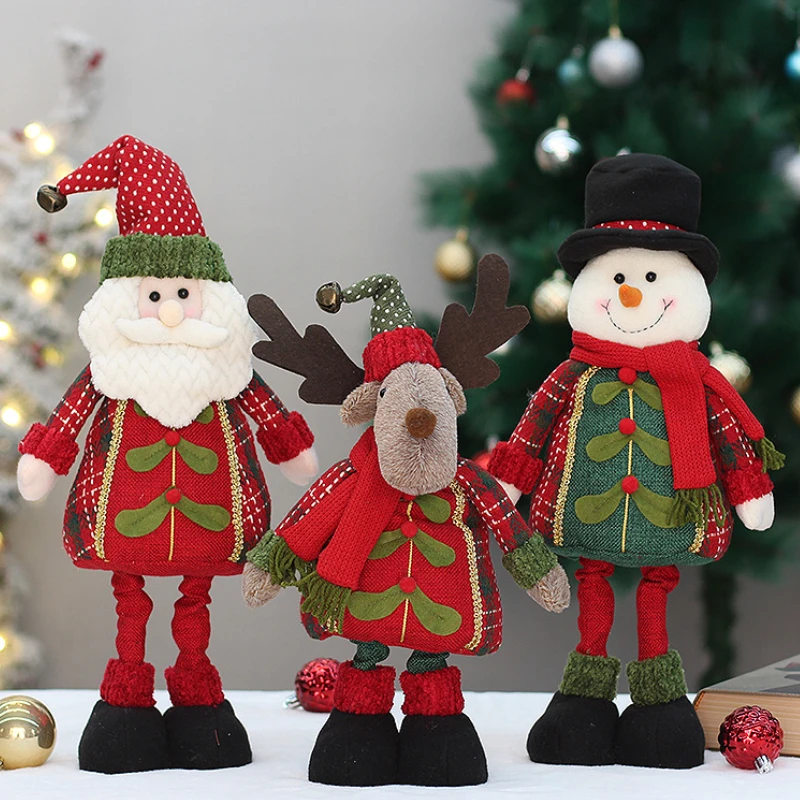 Коледна Украса Прибиращи Кукли 2023 Дядо Коледа Коледа Фигурки Лосове Коледни Играчки За Коледната Елха Украса На Нов Тисового Дома Навидад