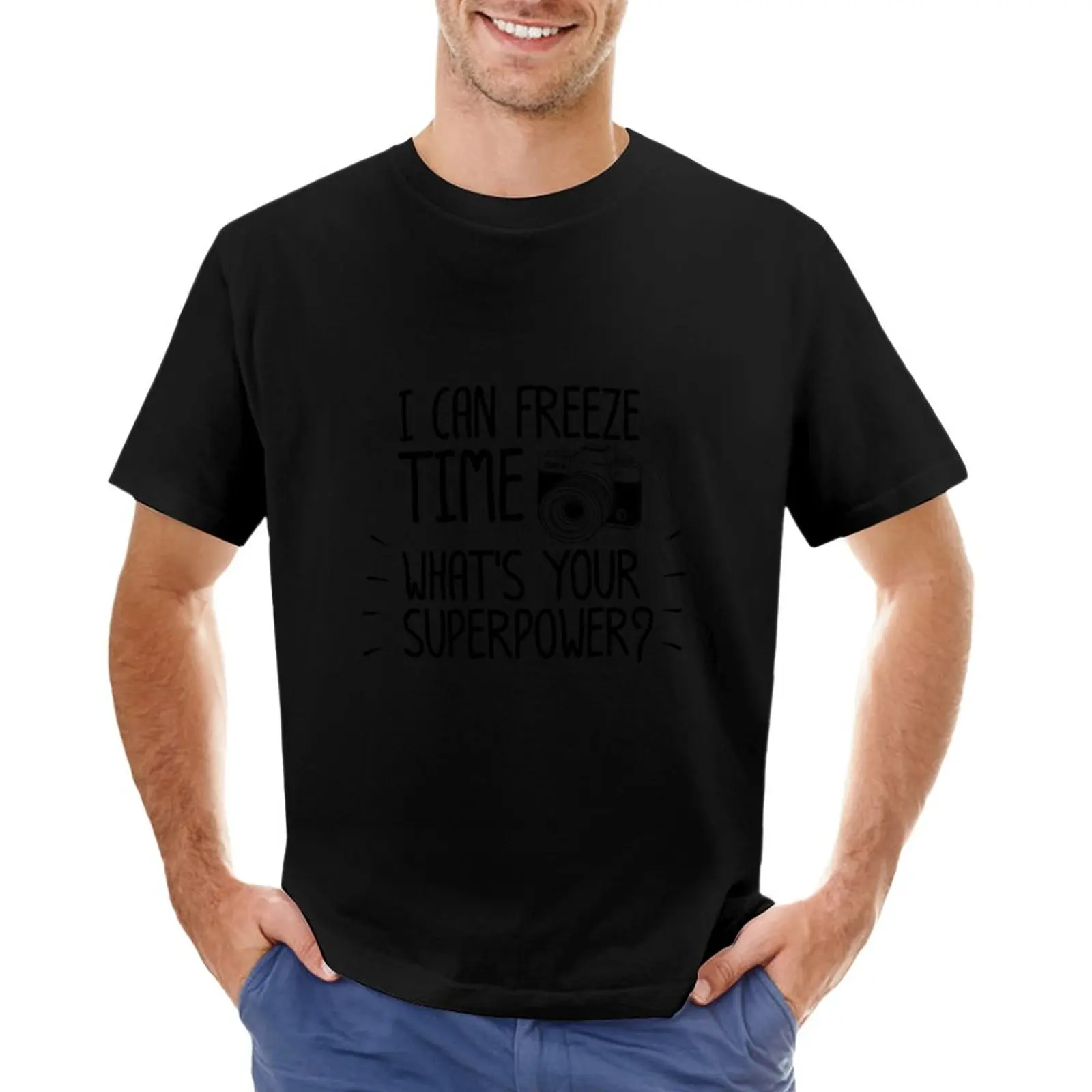 Тениска Photographer I Can Freeze Time за снимки, дрехи с аниме, тениска оверсайз, мъжки t-shirt
