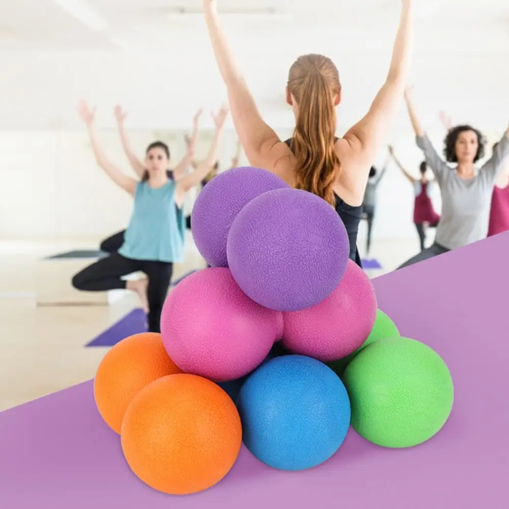 Фитнес-кръгла масажна топка, масажор за гръбначните прешлени, горната част на гърба, на шията, плешките