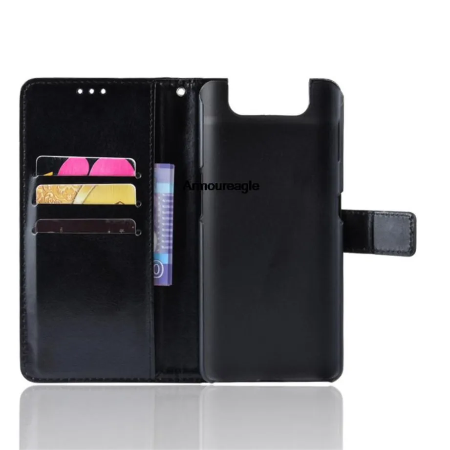 за Samsung Galaxy a80 калъф кожен калъф-портфейл с панти капак защитен калъф за вашия телефон за samsung a 80 a805f a805 калъф с функция стойка държач за карти