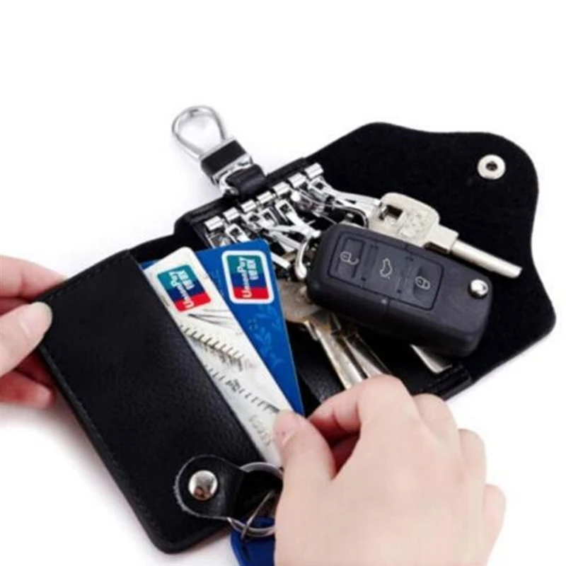 Ключодържател от изкуствена кожа За мъже И жени, държач за ключове, чанта-Органайзер, в чантата си за ключовете от колата, икономка, калъф за ключове, мини чанта за карти