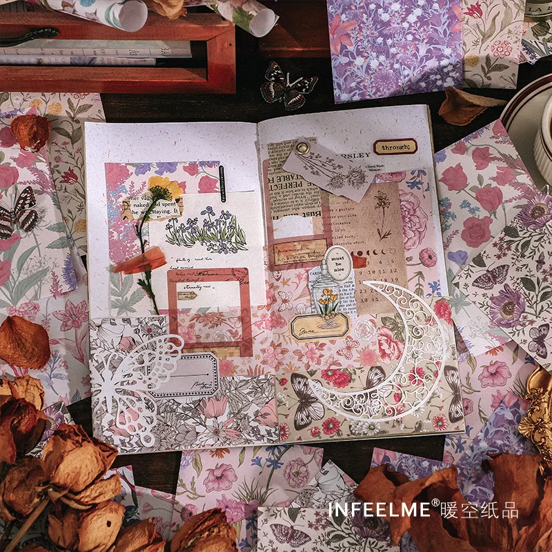 60 листа Хартия за цветя, опаковане на scrapbooking, Списание за направата на картички, дневник за ръчно изработени Бижута от хартия, в Ретро стил, Южна Корея