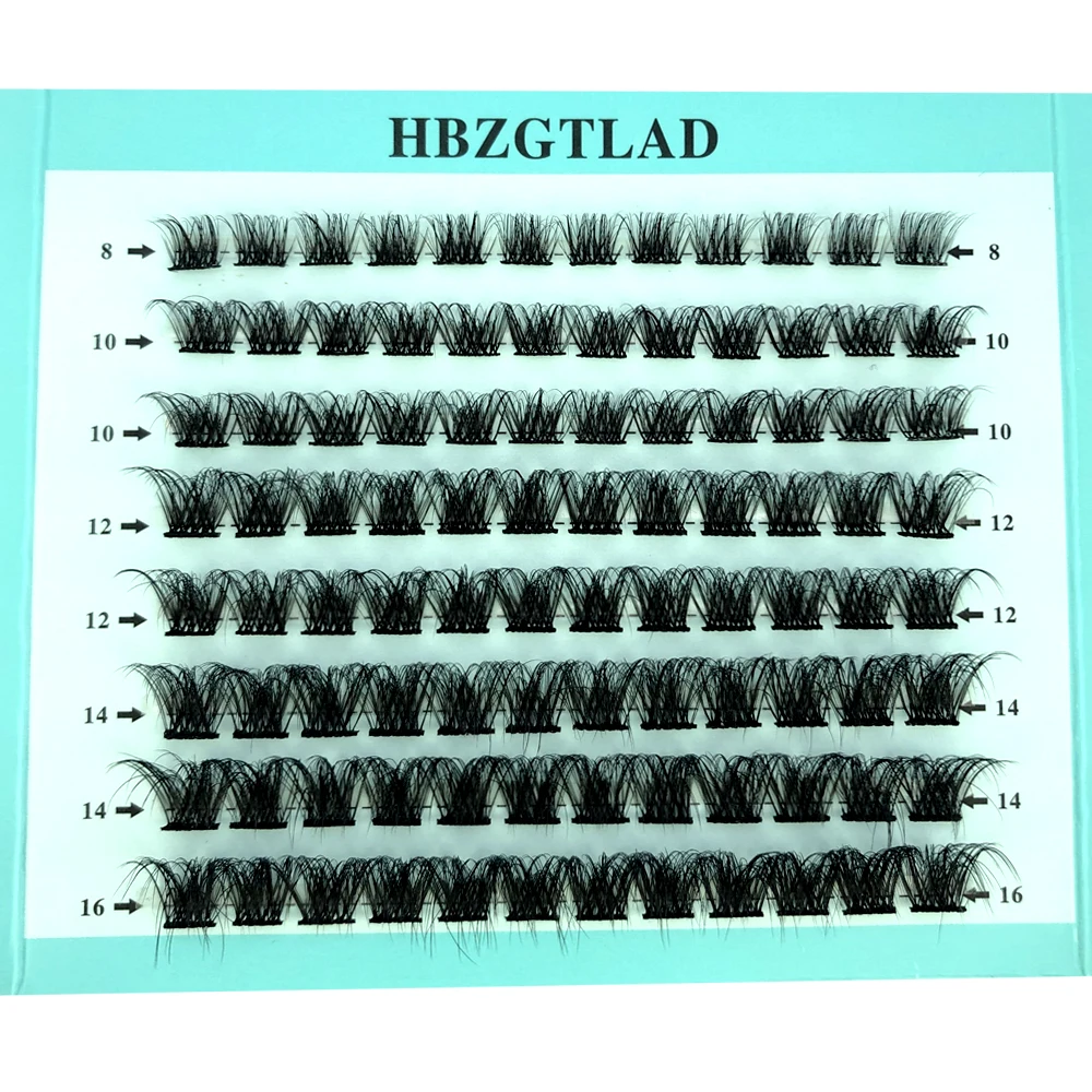 HBZGTLAD Нови Едро Мека Лента Сегментирани Режийни Снопчета Мигли DIY Отделни Групи за Удължаване на Миглите Изкуствени 3D Норковые Мигли