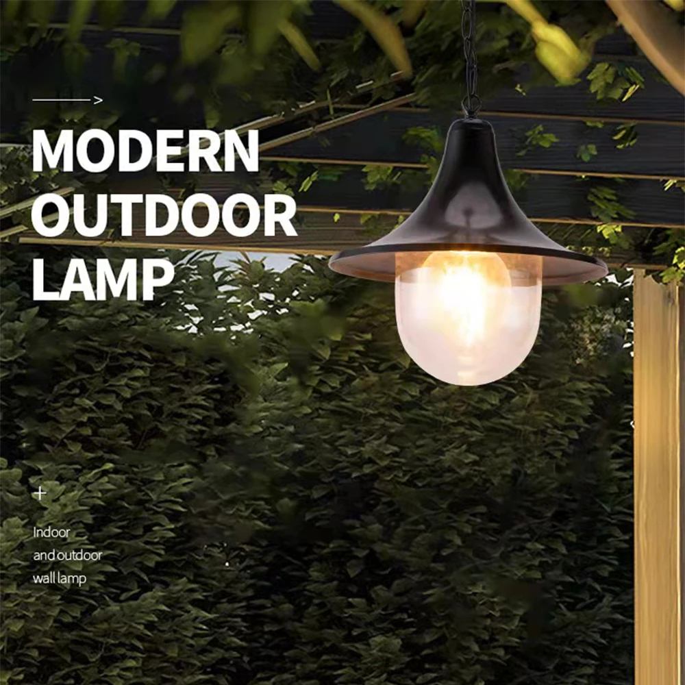 Уличен Ретро Окачен лампа BERTH, съвременна led крушка, водоустойчив за украса на дома: коридор