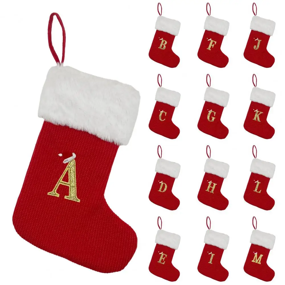Коледни чорапи с шоколадови бонбони, Размерът на Коледните отглеждане, Луксозни бродирани възли Коледни чорапи, здрав Ретро за Коледа